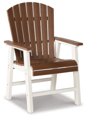 Ashley Brown/White Genesis Bay Arm Chair (Set of 2) - P212 - 601A - Home Elegance USA - 1