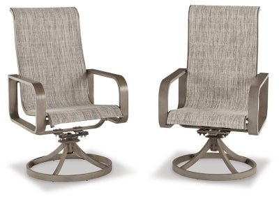 Ashley Beige Beach Front Sling Swivel Chair (Set of 2) - P323 - 603A - Home Elegance USA - 1