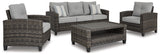 Ashley Gray Cloverbrooke Sofa/Chairs/Table Set (Set of 4)