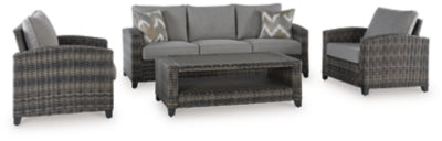 Ashley Gray Oasis Court Sofa/Chairs/Table Set (Set of 4)