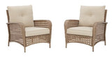 Ashley Driftwood Braylee Lounge Chair w/Cushion (Set of 2) | Home Elegance USA