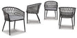 Ashley Gray Palm Bliss Chair (Set of 4) | Home Elegance USA