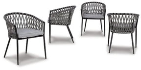 Ashley Gray Palm Bliss Chair (Set of 4) | Home Elegance USA