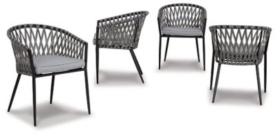 Ashley Gray Palm Bliss Chair (Set of 4)