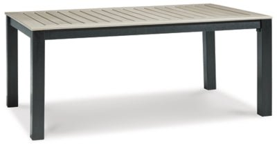 Ashley Driftwood/Black Mount Valley RECT Dining Table w/UMB OPT - P384 - 625 - Home Elegance USA - 1