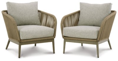 Ashley Beige Swiss Valley Lounge Chair w/Cushion (Set of 2) - P390 - 820 - Home Elegance USA - 1