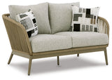 Ashley Beige Swiss Valley Loveseat w/Cushion