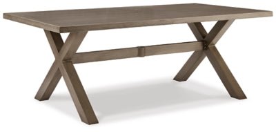 Ashley Beige Beach Front RECT Dining Table w/UMB OPT - P399 - 625 - Home Elegance USA - 1