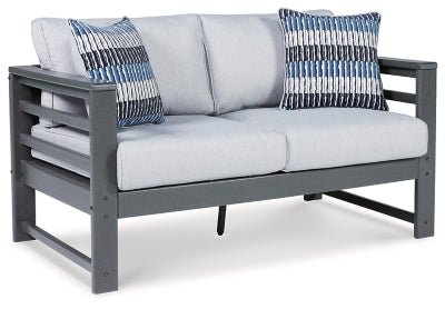 Ashley Charcoal Gray Amora Loveseat w/Cushion - P417 - 835 - Home Elegance USA - 1