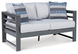 Ashley Charcoal Gray Amora Loveseat w/Cushion