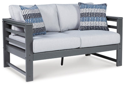 Ashley Charcoal Gray Amora Loveseat w/Cushion