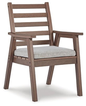 Ashley Brown Emmeline Arm Chair With Cushion (Set of 2) | Home Elegance USA