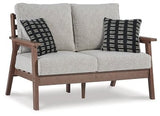 Ashley Brown/Beige Emmeline Loveseat w/Cushion - P420 - 835 - Home Elegance USA - 1