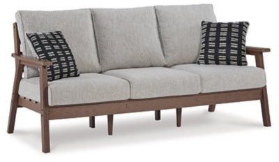 Ashley Brown/Beige Emmeline Sofa with Cushion - P420 - 838 - Home Elegance USA - 1