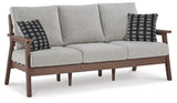 Ashley Brown/Beige Emmeline Sofa with Cushion