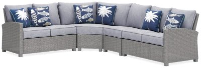 Ashley Light Gray Naples Beach P439P2 4 - Piece Outdoor Sectional - P439P2 - Home Elegance USA - 1