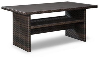 Ashley Dark Brown/Beige Easy Isle RECT Multi - Use Table - P455 - 625 - Home Elegance USA - 1