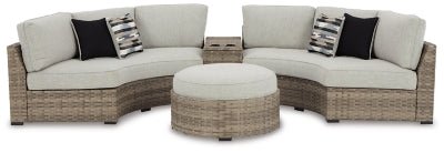 Ashley Beige Calworth P458P6 4 - Piece Outdoor Sectional - P458P6 - Home Elegance USA - 1