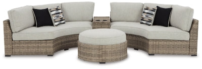 Ashley Beige Calworth P458P6 4-Piece Outdoor Sectional
