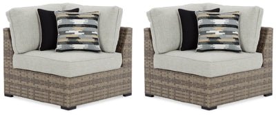 Ashley Beige Calworth Corner with Cushion (Set of 2) - P458 - 877 - Home Elegance USA - 1