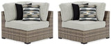 Ashley Beige Calworth Corner with Cushion (Set of 2) - P458 - 877 - Home Elegance USA - 1