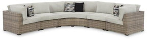 Ashley Beige Calworth P458P11 5 - Piece Outdoor Sectional | Home Elegance USA