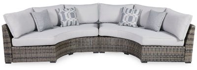 Ashley Gray Harbor Court P459P3 2 - Piece Outdoor Sectional - P459P3 - Home Elegance USA - 1