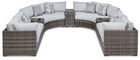 Ashley Gray Harbor Court P459P4 9 - Piece Outdoor Sectional | Home Elegance USA
