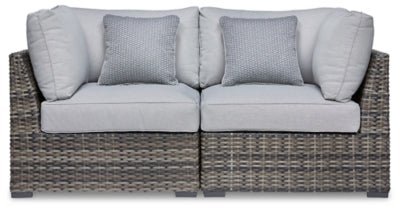 Ashley Gray Harbor Court Corner with Cushion (Set of 2) - P459 - 877 - Home Elegance USA - 1