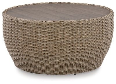 Ashley Beige Danson Round Cocktail Table - P505 - 708 - Home Elegance USA - 1