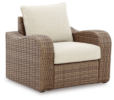 Ashley Beige Sandy Bloom Lounge Chair w/Cushion (Set of 1)