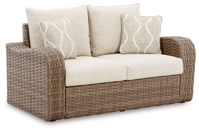 Ashley Beige Sandy Bloom Loveseat w/Cushion - P507 - 835 - Home Elegance USA - 1