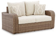 Ashley Beige Sandy Bloom Loveseat w/Cushion