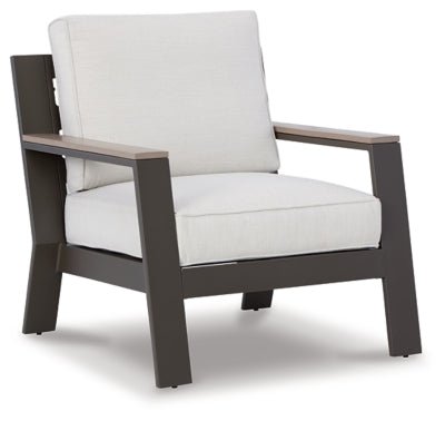 Ashley Taupe/White Tropicava Lounge Chair w/Cushion | Home Elegance USA