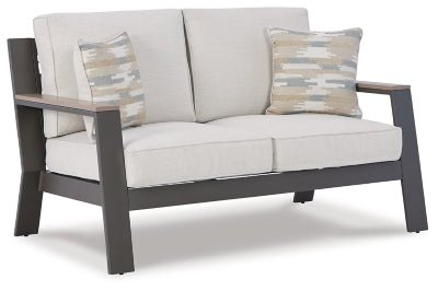 Ashley Taupe/White Tropicava Loveseat w/Cushion - P514 - 835 - Home Elegance USA - 1