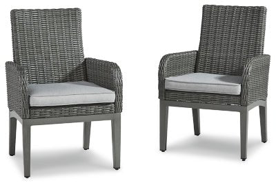 Ashley Gray Elite Park Arm Chair With Cushion (Set of 2) | Home Elegance USA