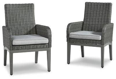 Ashley Gray Elite Park Arm Chair With Cushion (Set of 2)