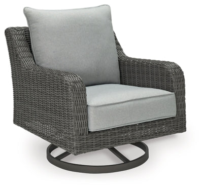 Ashley Gray Elite Park Swivel Lounge w/ Cushion | Home Elegance USA