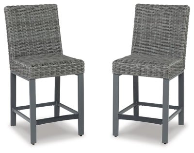 Ashley Gray Palazzo Tall Barstool (Set of 2) | Home Elegance USA