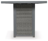 Gray Palazzo RECT Bar Table w/Fire Pit | Ashley