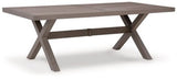 Ashley Brown Hillside Barn RECT Dining Table w/UMB OPT - P564 - 625 - Home Elegance USA - 1