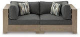 Ashley Brown/Charcoal Citrine Park P660P7 2 - Piece Outdoor Sectional - P660P7 - Home Elegance USA - 1