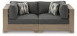 Ashley Brown/Charcoal Citrine Park P660P7 2-Piece Outdoor Sectional