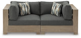 Ashley Brown/Charcoal Citrine Park P660P7 2-Piece Outdoor Sectional