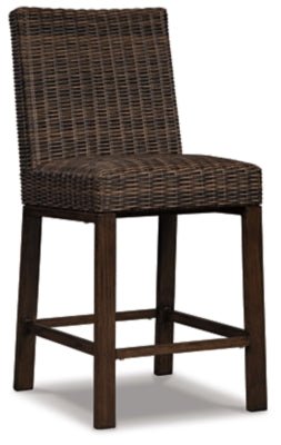 Ashley Medium Brown Paradise Trail Barstool (Set of 2) | Home Elegance USA