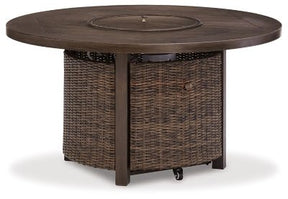 Ashley Medium Brown Paradise Trail Round Fire Pit Table | Home Elegance USA