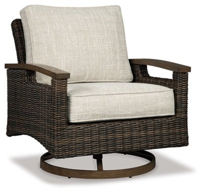 Ashley Medium Brown Paradise Trail Swivel Lounge Chair (Set of 2) - P750 - 821 - Home Elegance USA - 1