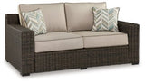 Ashley Brown Coastline Bay Loveseat w/Cushion - P784 - 835 - Home Elegance USA - 1