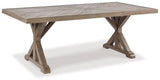 Ashley Beige Beachcroft RECT Dining Table w/UMB OPT - P791 - 625 - Home Elegance USA - 1