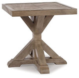 Ashley Beige Beachcroft Square End Table | Home Elegance USA